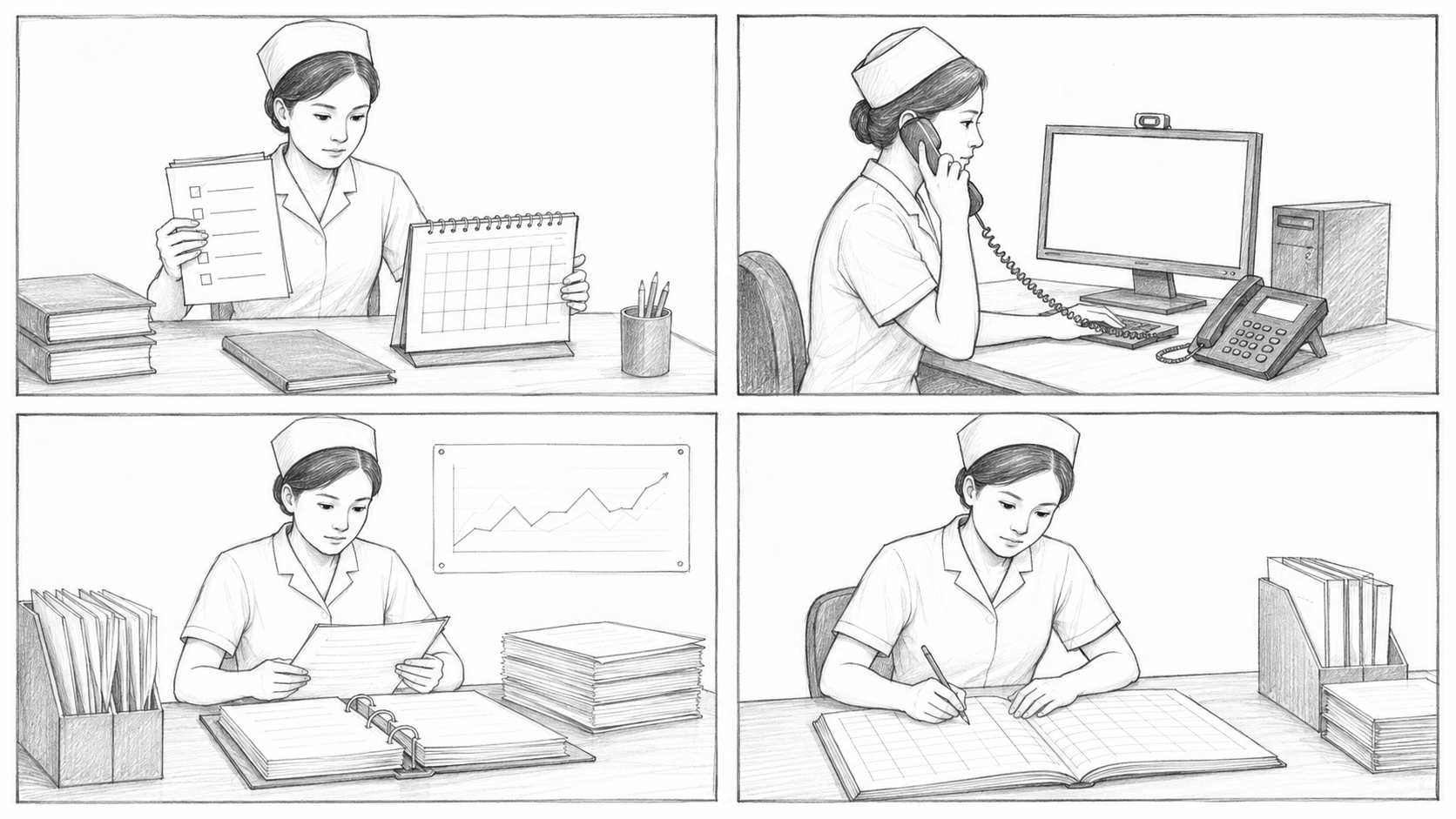 Storyboard em lápis da videoaula curta